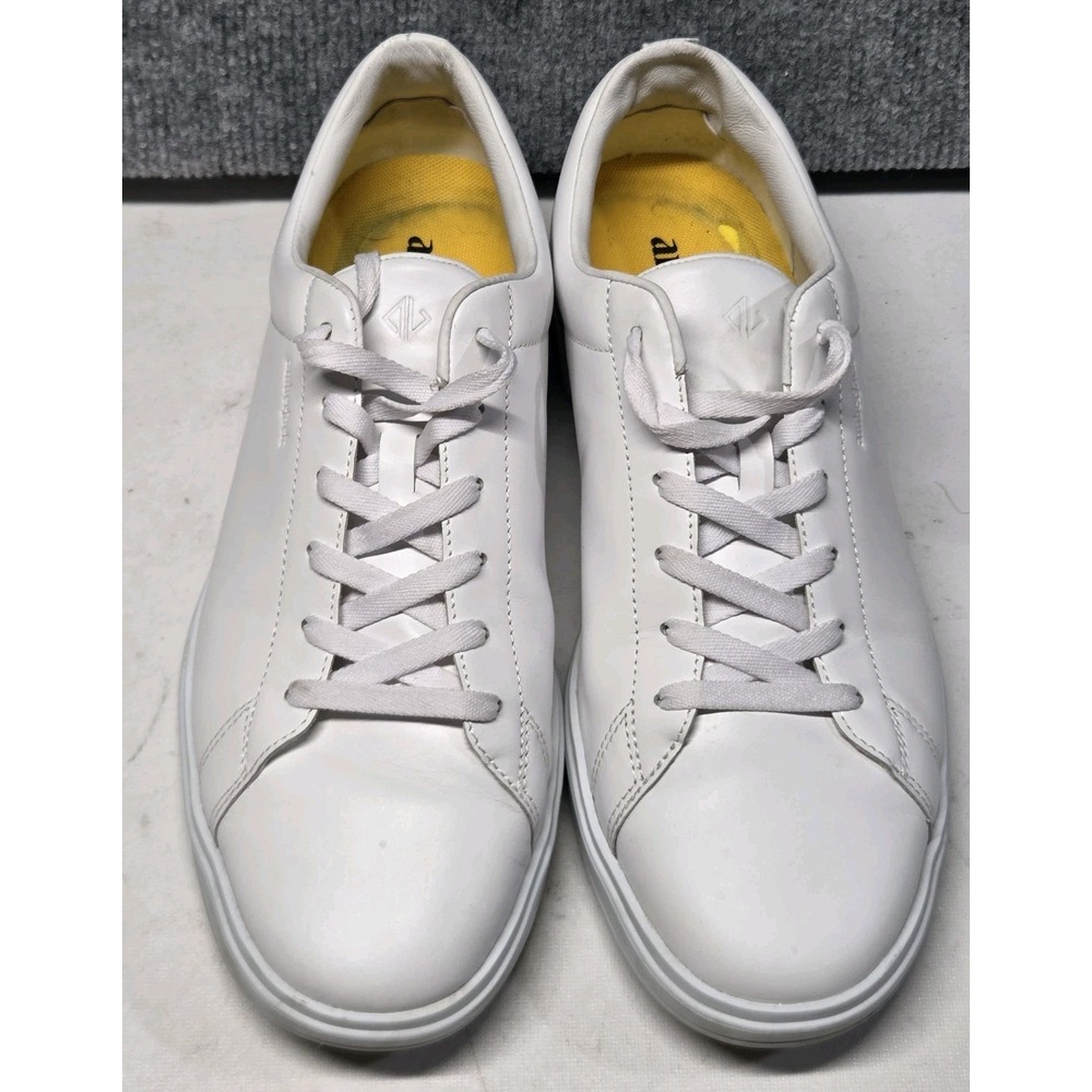 Amberjack Leather Cupsole Sneakers Ivory Mens Size 11 M Low Top Dress Shoes